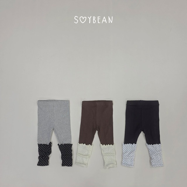 【ﾉﾍﾞﾙﾃｨ＆送料無料】Dot Leg Warmer Leggings / soy bean