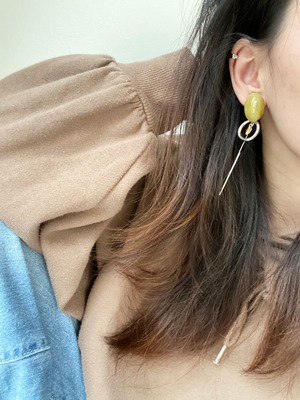 pistacchio stick chain  pierce / earring(164