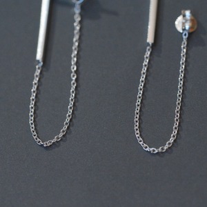 vertical-long  ピアス シルバー