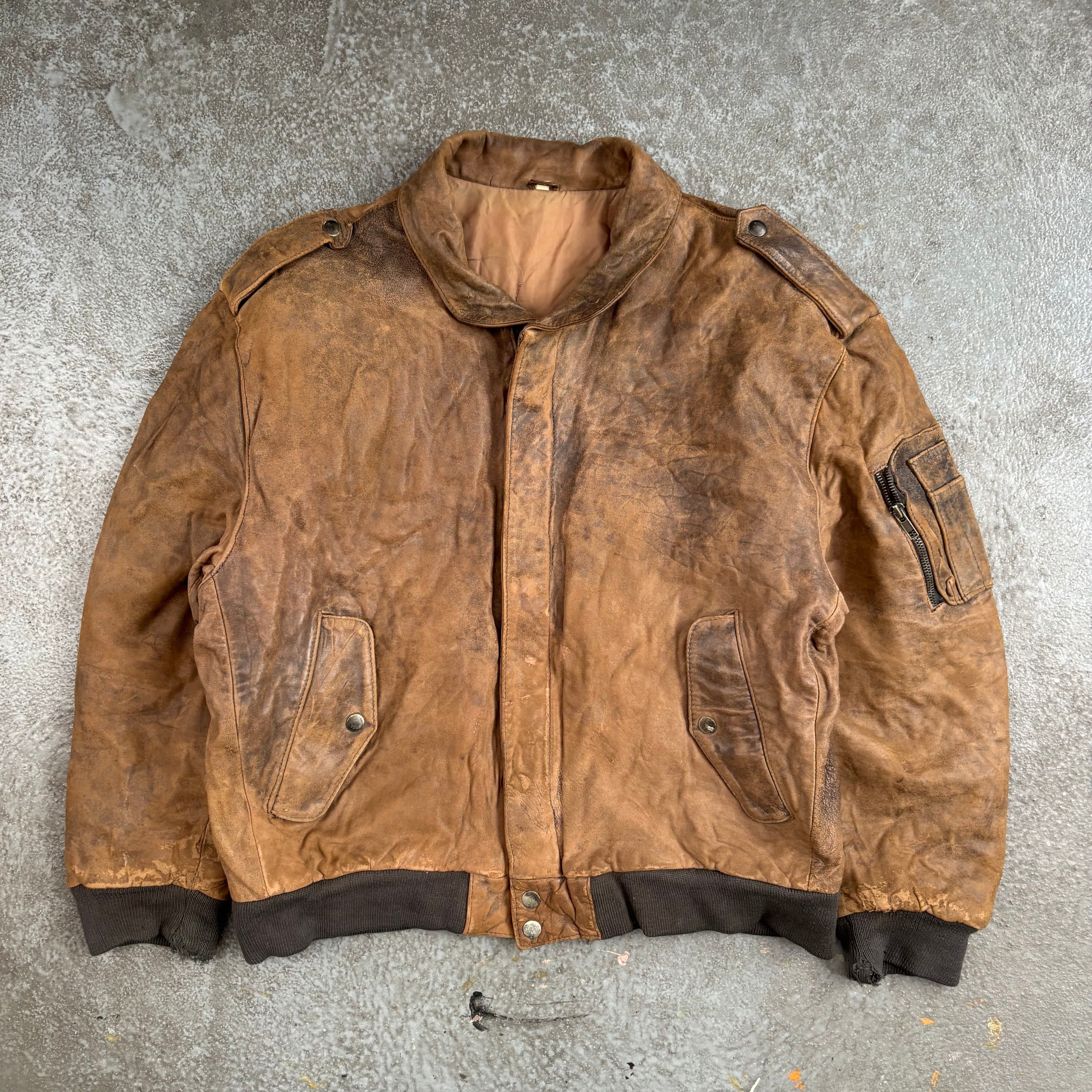 80s WHIPP 本革 スエード レザー トラッカー ジャケット M / 80年代