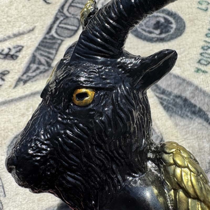 古代魔術、神秘主義、悪魔崇拝の象徴 バフォメット像のソフビ