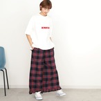 【春夏】ブラシ刺繍オーバーサイズクルーネックTシャツ