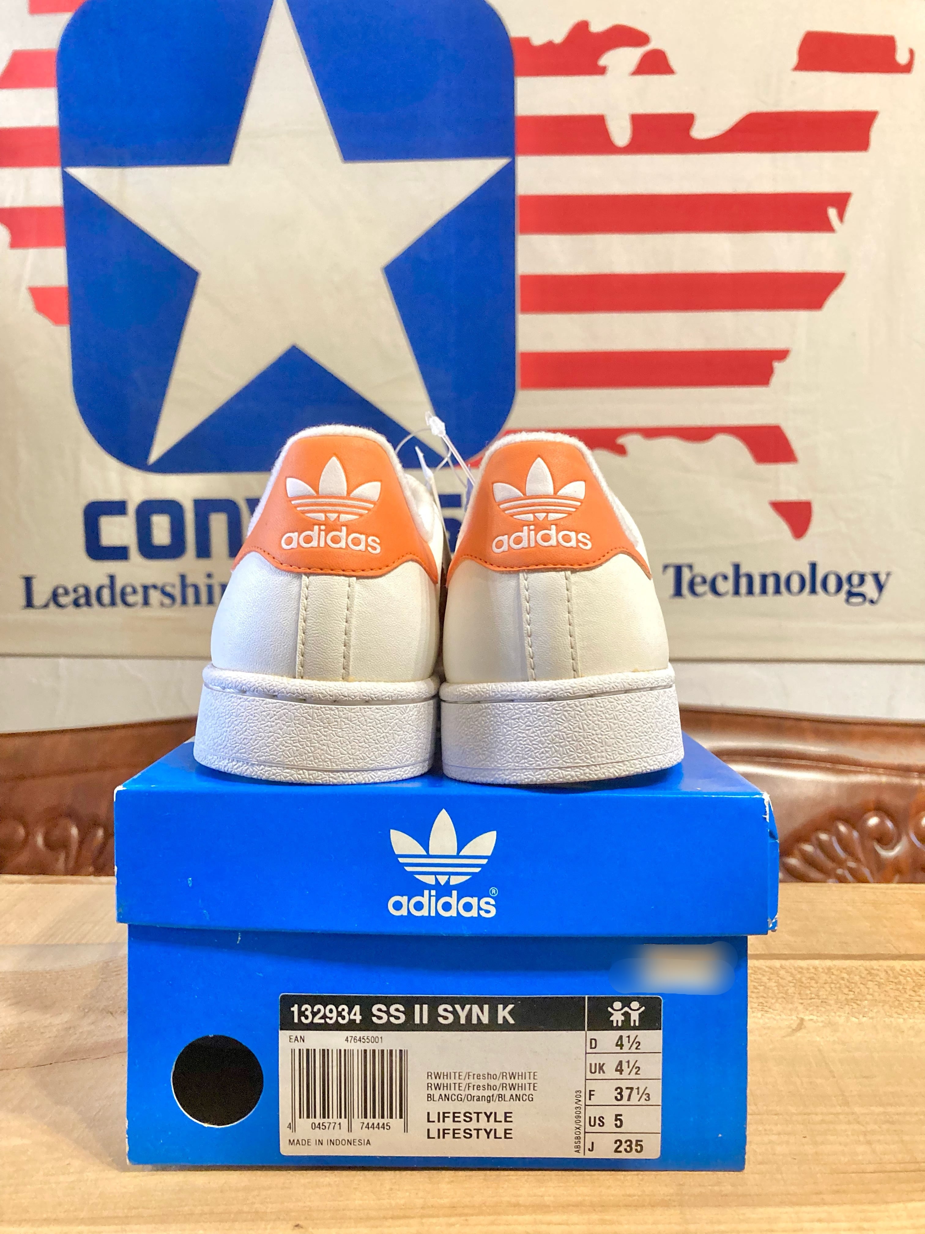 adidas（アディダス） スーパースター 2 132934 ホワイト/オレンジ