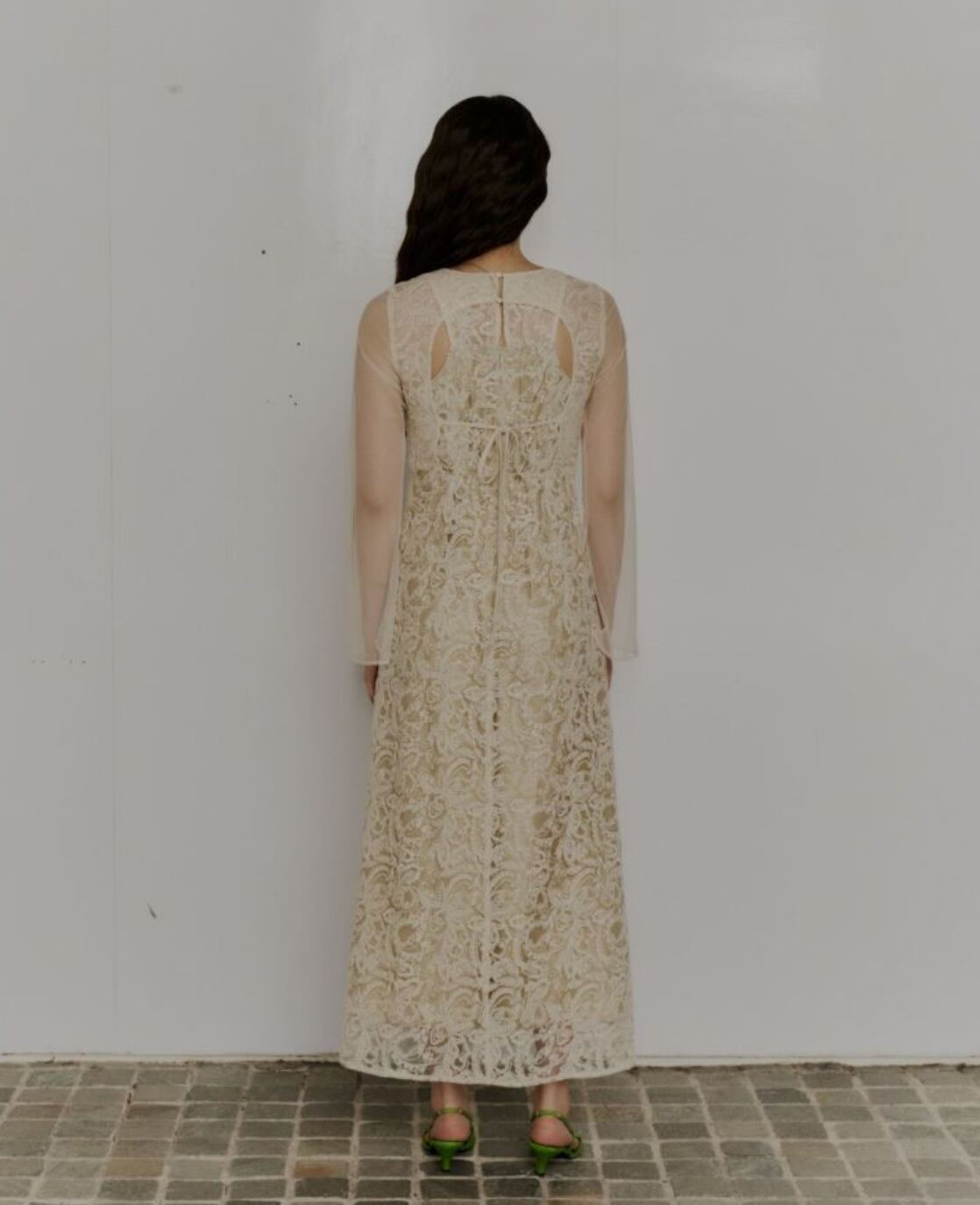 Leaf Embroidery Back Design Dress / YELLOW | kiddo.com