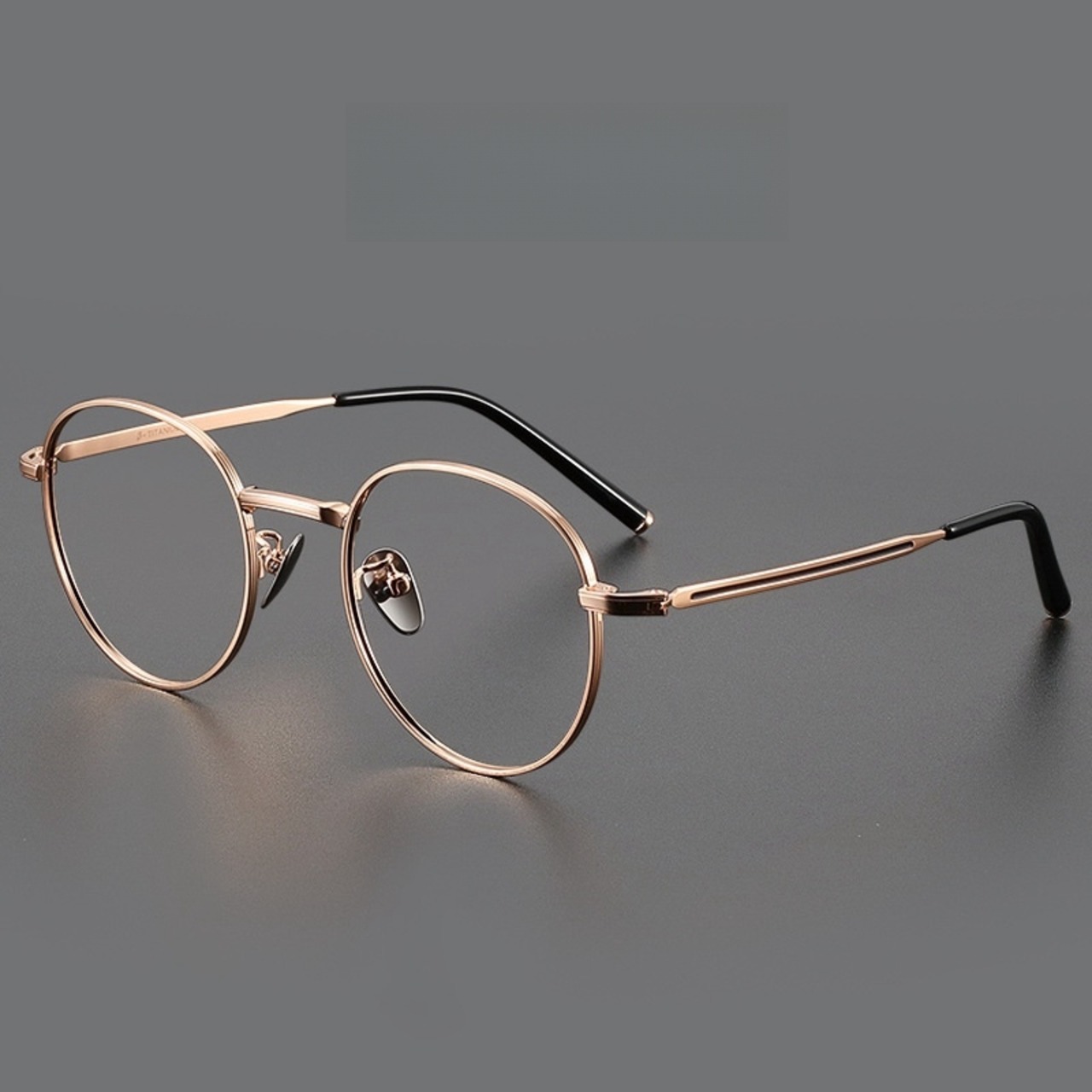 Titanium Slightly Oval Glasses -round- / チタン スライトリー オーバル メガネ -ラウンド-
