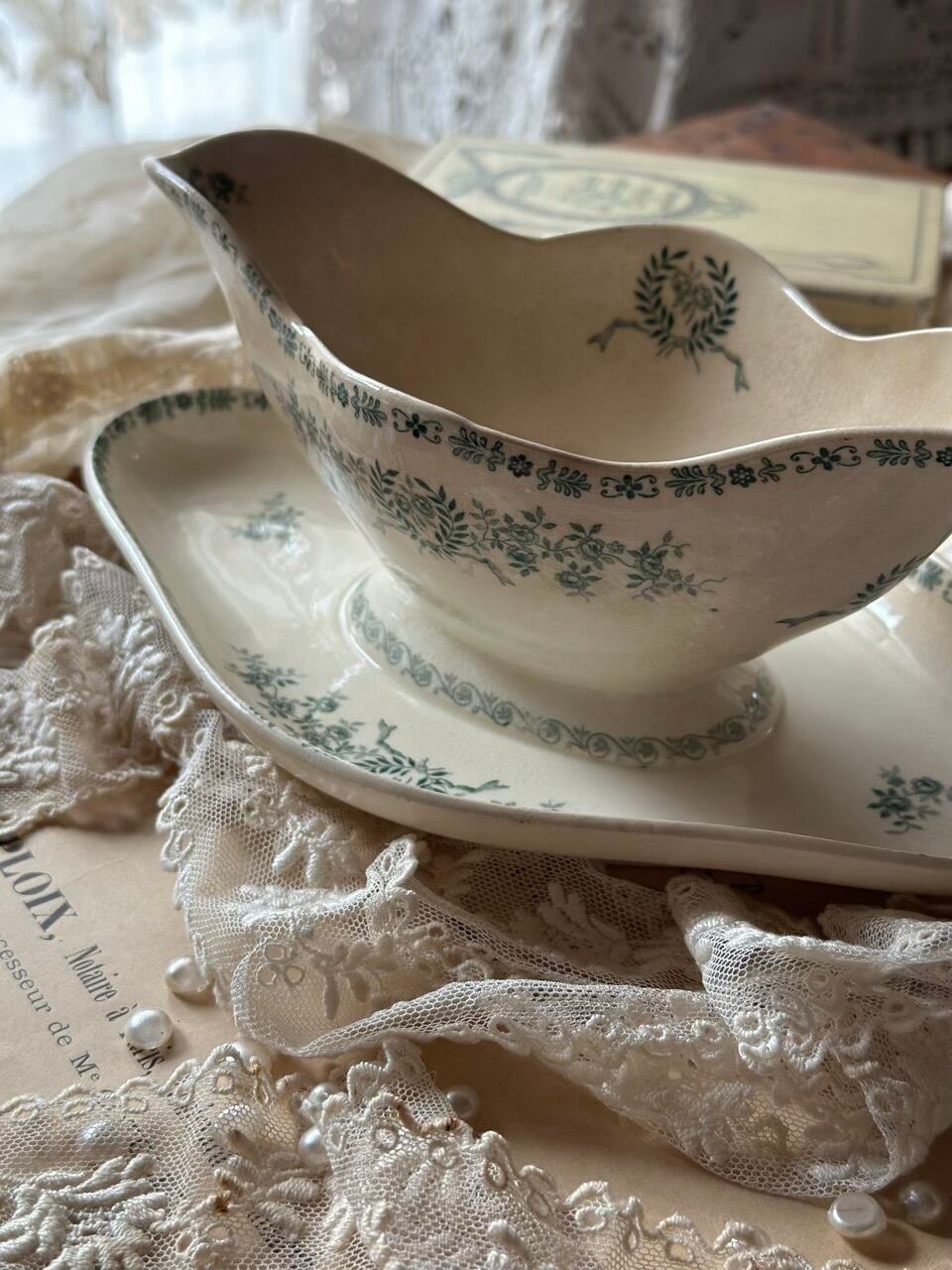 ソーシエール 草花ガーランド柄 | Brocante de La Cocotte （フランス