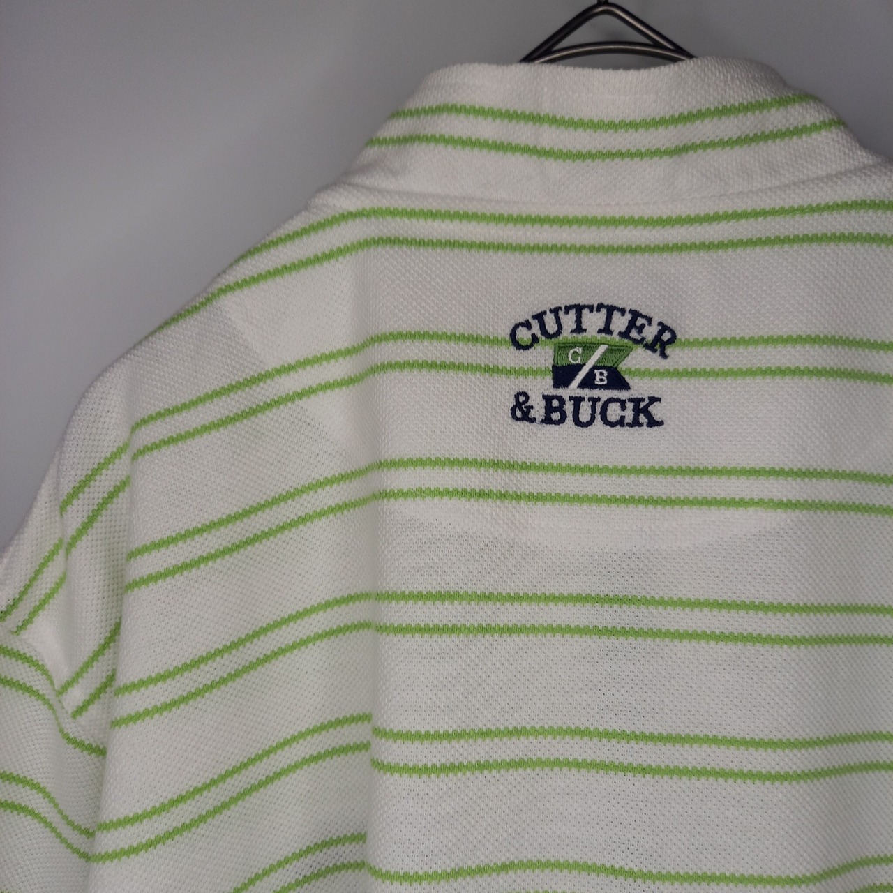 デサント製　CUTTER&BUCK　ハーフジップ　半袖　刺繍カットソー　Tシャツ