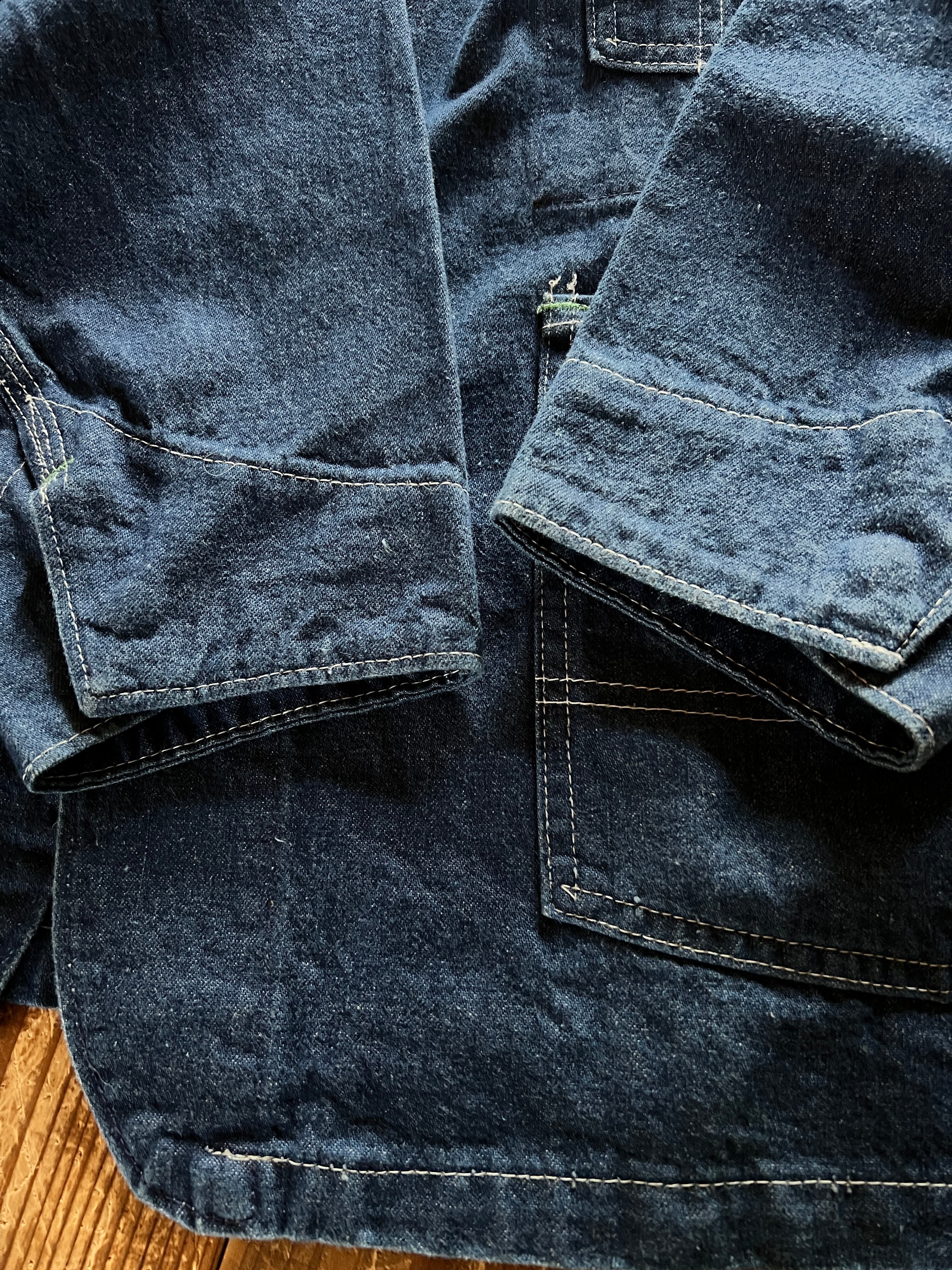 70's～ OSH KOSH B'GOSH デニムカバーオール 濃紺 表記(42) USA製