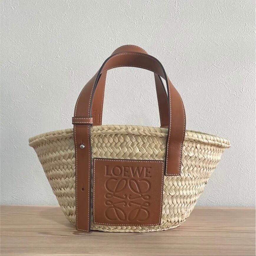 LOEWE ロエベ バスケットバッグ スモール ナチュラル/タン カゴバッグ