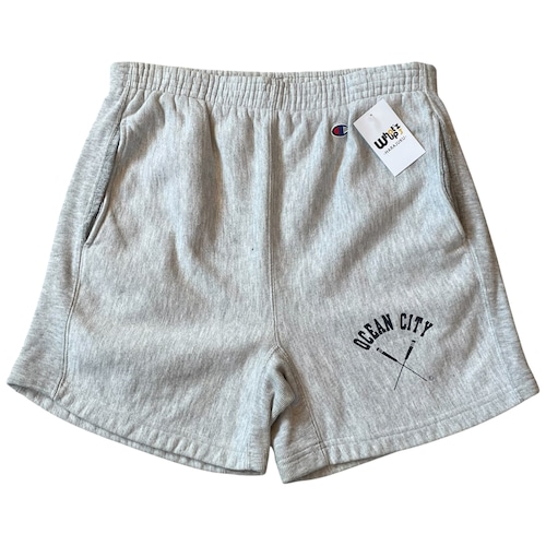 ②1990s Champion R/W "OCEAN CITY" Sweat shorts