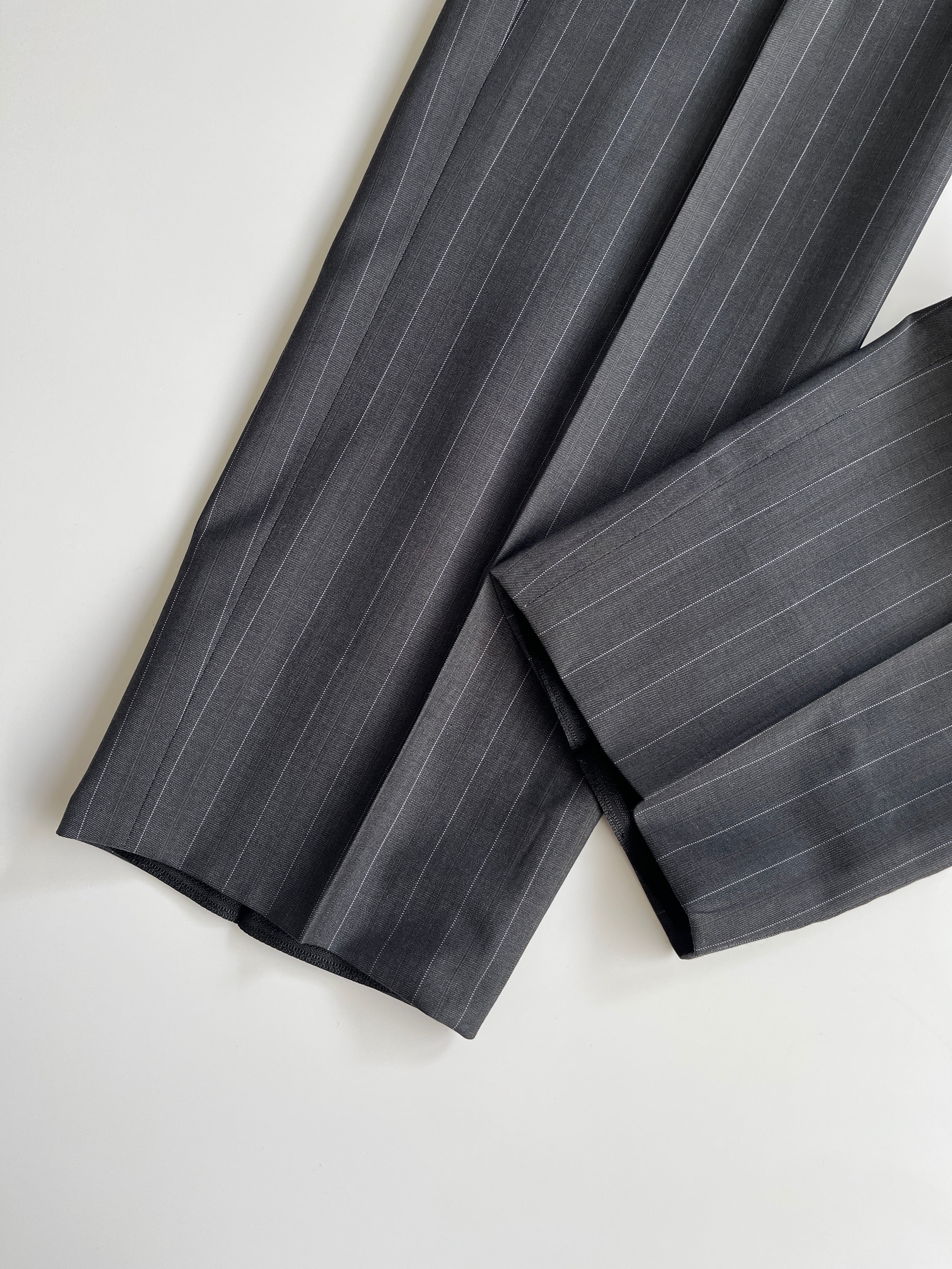 美品✨ジョルジオアルマーニコレツォーニ セットアップスーツ ストライプ柄 ウール アルマーニ コレツィオーニ / Armani Collezioni ウール ピン
