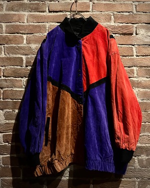 【Caka act3】“Mondrian Look” Vintage Suede Leather Jacket