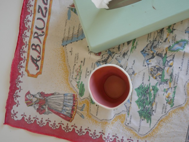 70s-80s Italian Souvenir "ABRUZZO" Map Cloth