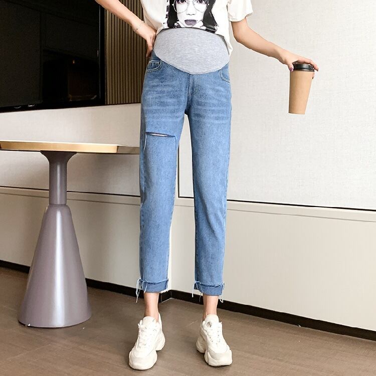 【新作】【送料無料】 マタニティウェア2020秋冬新作カジュアルスリムフィットデニムパンツ ウィンター 冬物 expec223178661492