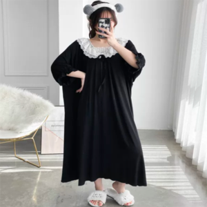 【送料無料】 パジャマ ナイトウェア ルームウェア ワンピース ロング マキシ 長袖 Vネック ラウンドネック 襟付き Aライン フレア プルオーバー レース フリル 薄手生地 エレガント 可愛い 大人可愛い きれいめ シンプル カジュアル シック コンサバ 華やか 大人 上品 おしゃれ お洒落 主役級 こなれ感 高見え フェミニン ガーリー 無地 春 レディース 女性用 ママ 10代 20代 30代 40代 部屋着 普段使い ファッション コーデ スタイル 楽ちん 体型カバー 定番 着痩せ