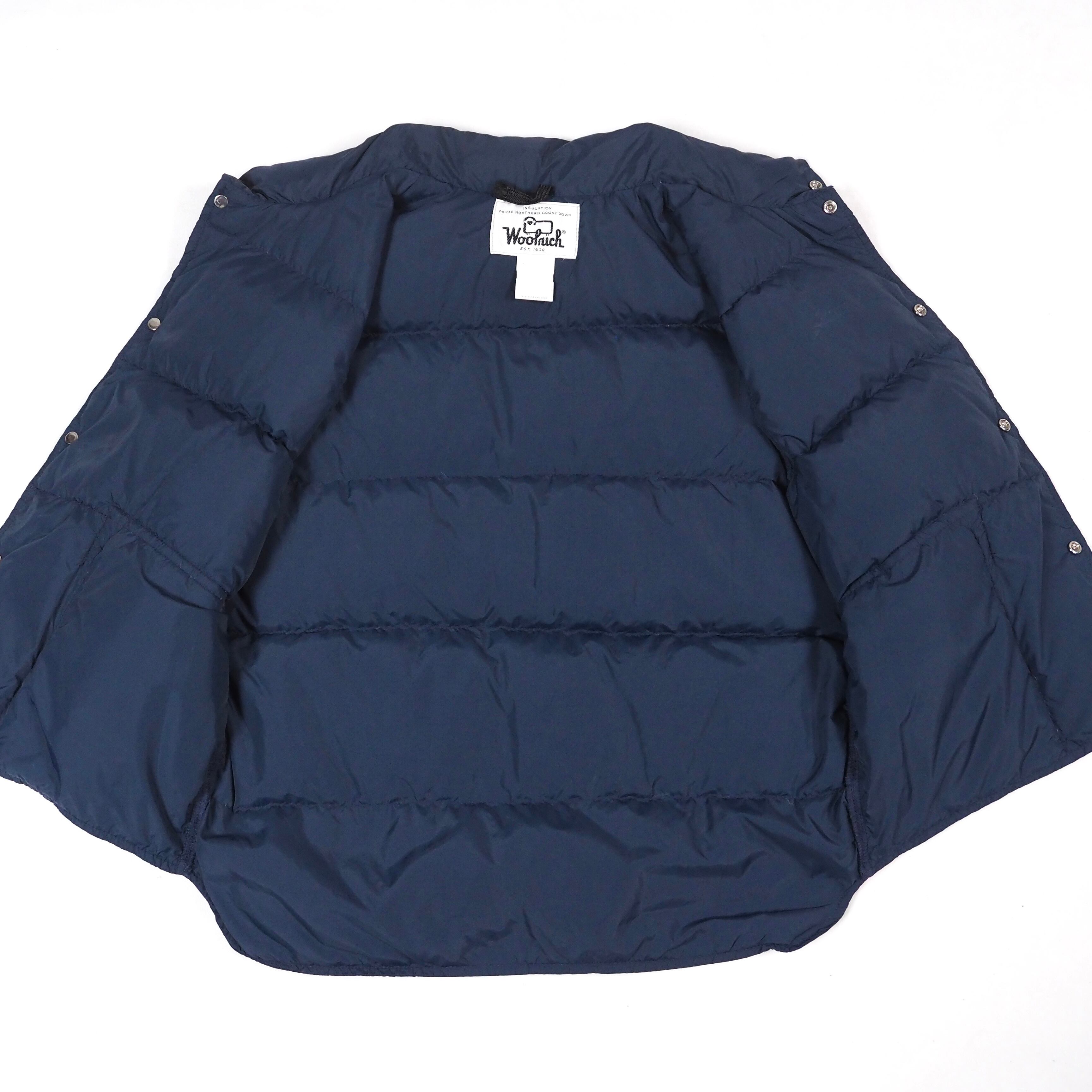Woolrich down puffer vest navy L/80's USA製 ウールリッチ ダウン