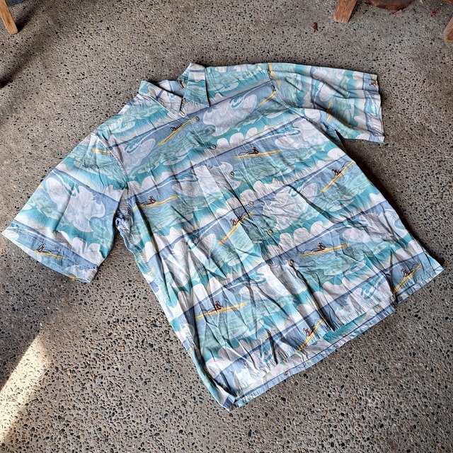 reyn spooner 反転プリント ハワイアンシャツ used [308003]