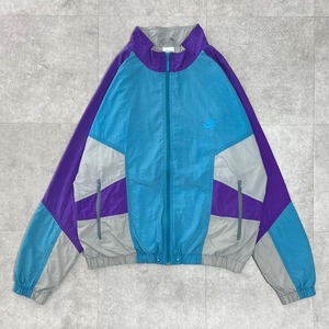 90s Nike ナイキ　銀タグ　ビンテージ　90年代　ナイロンジャケット　水色