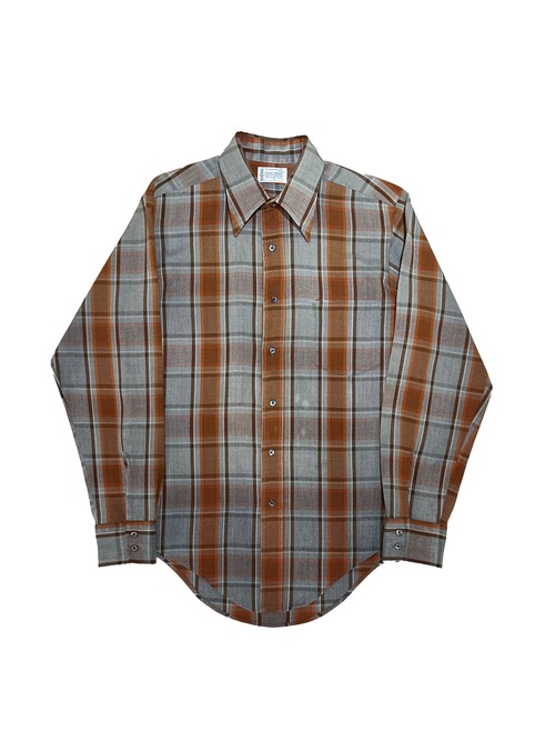 1960s-1970s "TOWNCRAFT" Ombre Check Shirt