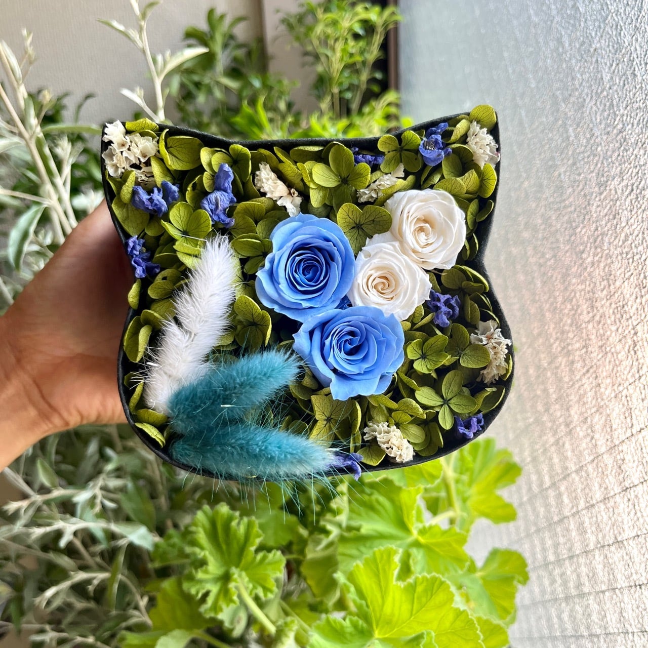 ねこばこ Umi ～海～ オリジナル 猫型 フラワーボックス | 西麻布mingle