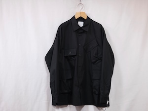 WHOWHAT” 4 POCKET SHIRT JACKET BLACK”