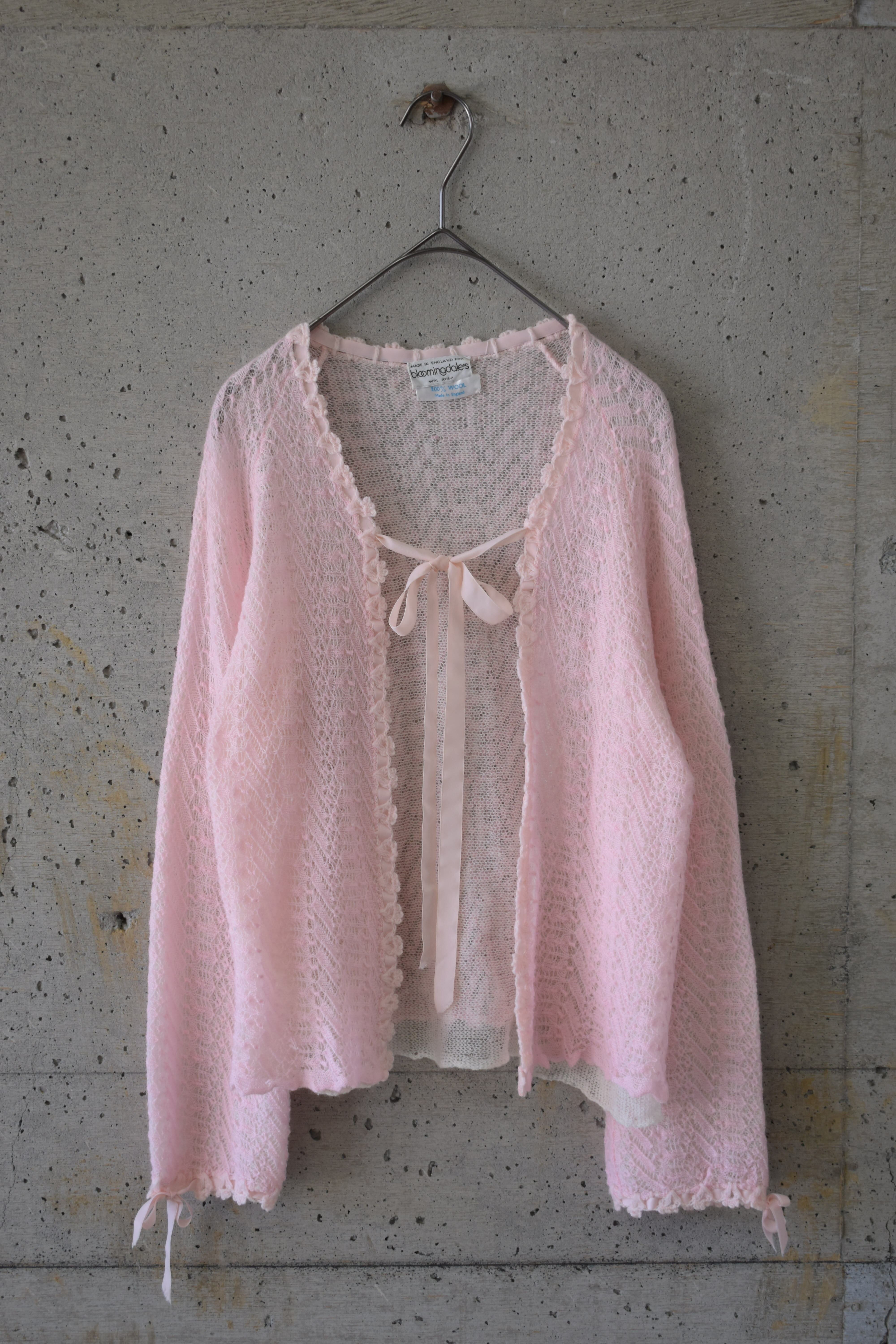 Baby pink patterned cardigan