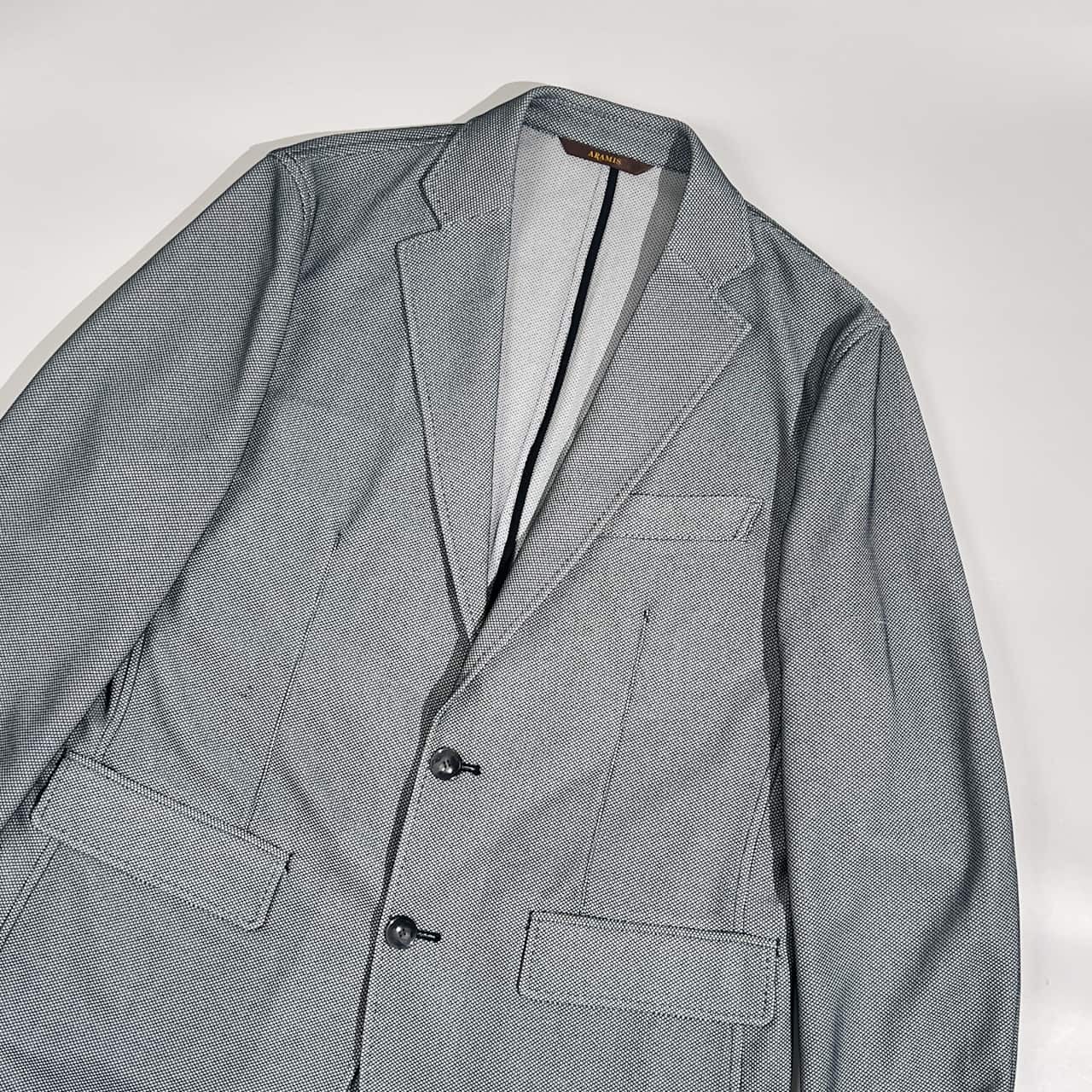 ARAMIS アラミス メッシュ テーラードジャケット M/ブラック×ホワイト メンズ