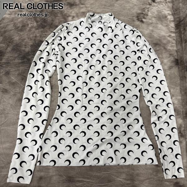 ★送料関税込★MARINE SERRE ムーンプリント ハイネックトップス 未使用】Marine serre/マリーンセル MOON PRINTED JERSEY SECOND