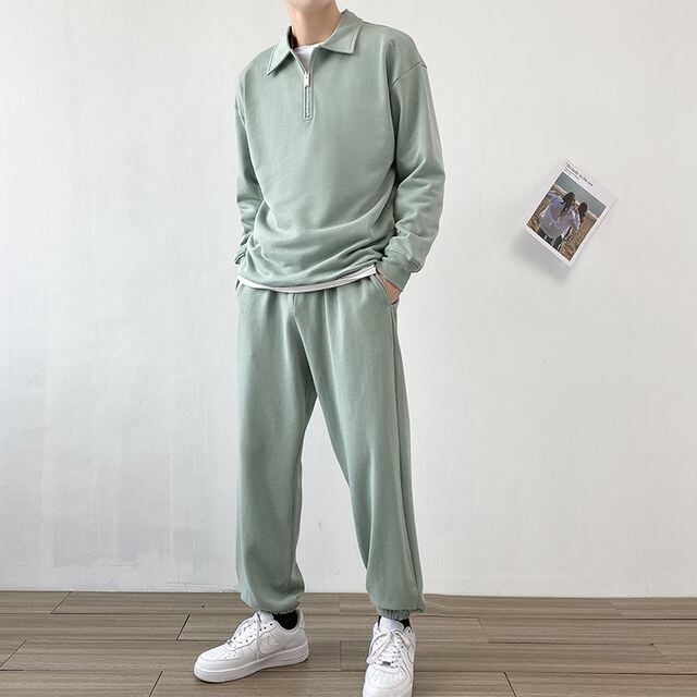 予約販売】メンズ セットアップ ジップアップ スエット 上下セット