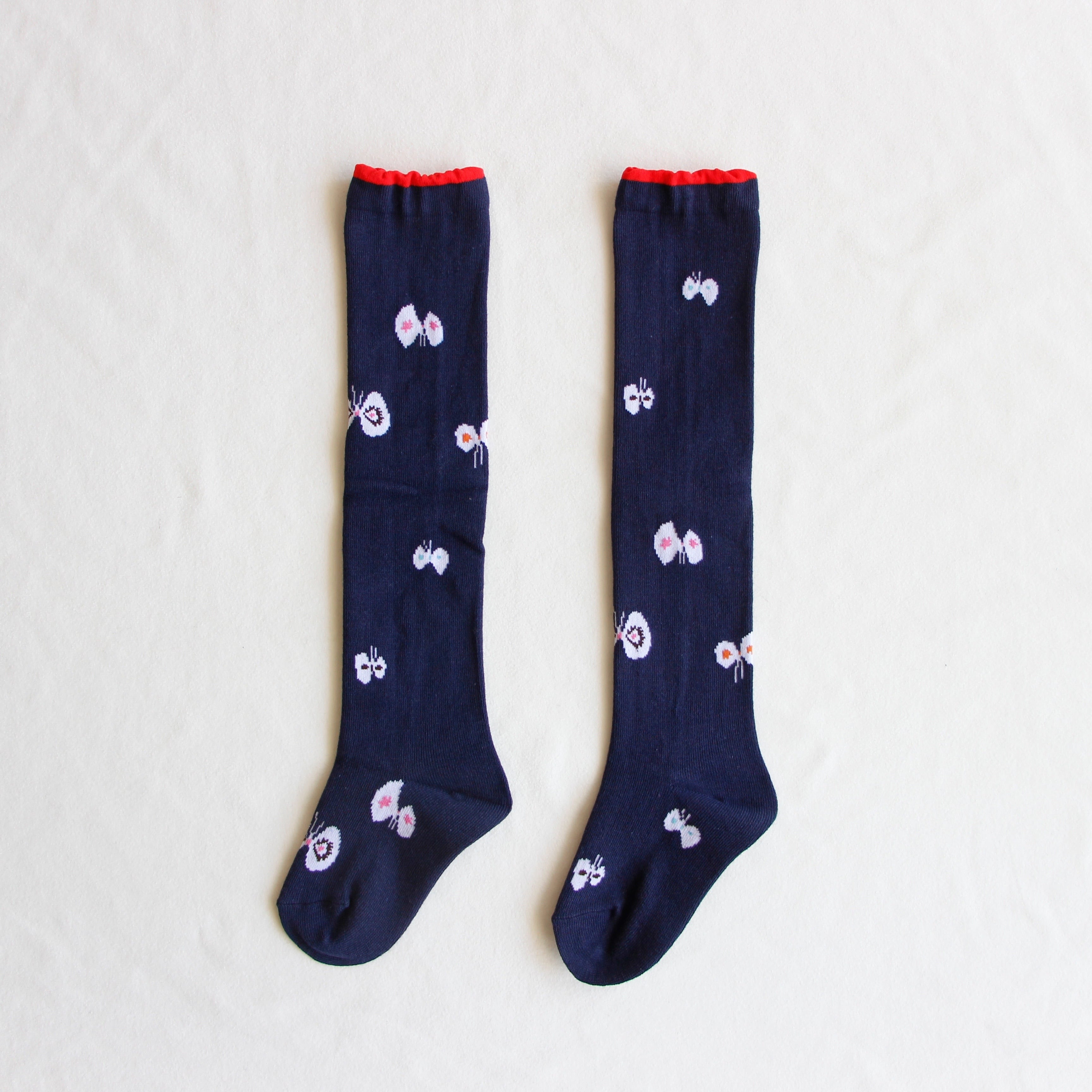 《mina perhonen》hana hane ニーハイソックス / navy