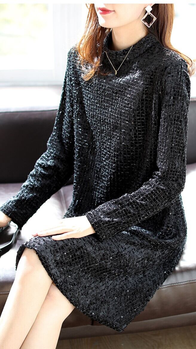 秋新作 ワンピース レディース ミニワンピース ワンピースミニ丈 ベルベット 大きいサイズ ワンピース 韓国ワンピース 秋 冬 ドレス 韓国ワンピース 秋 冬 長袖 ドレス フレア 秋冬 お呼ばれ 女子会 デート フェミニン スパンコール Viento