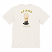 アイスクリームTシャツ_バニラホワイト×バニラミルク