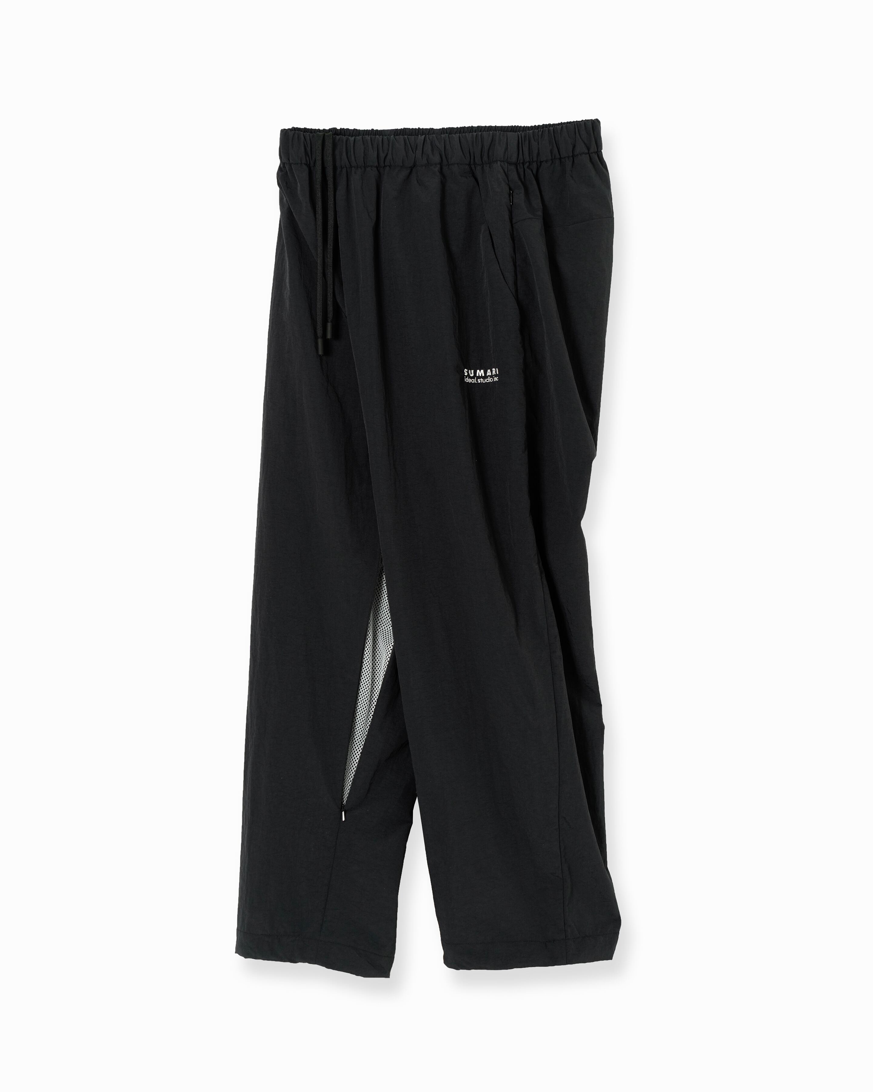 Restock】VENTILATION NYLON WIDE TAPERED PANTS (BLACK) | SUMARI