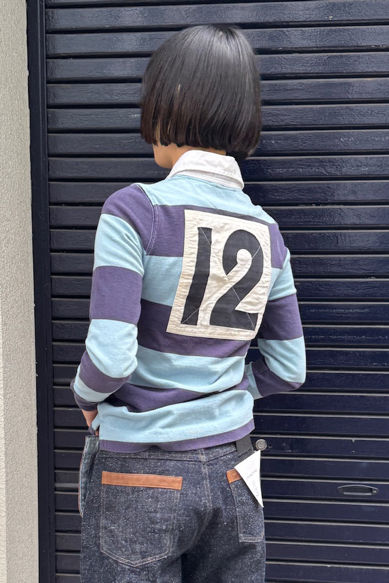 RALPH LAUREN RUGBY ボーダーラガーシャツ ブルー／ネイビー