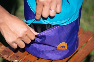 マルチポーチ Journey pouch パープル×ターコイズブルー