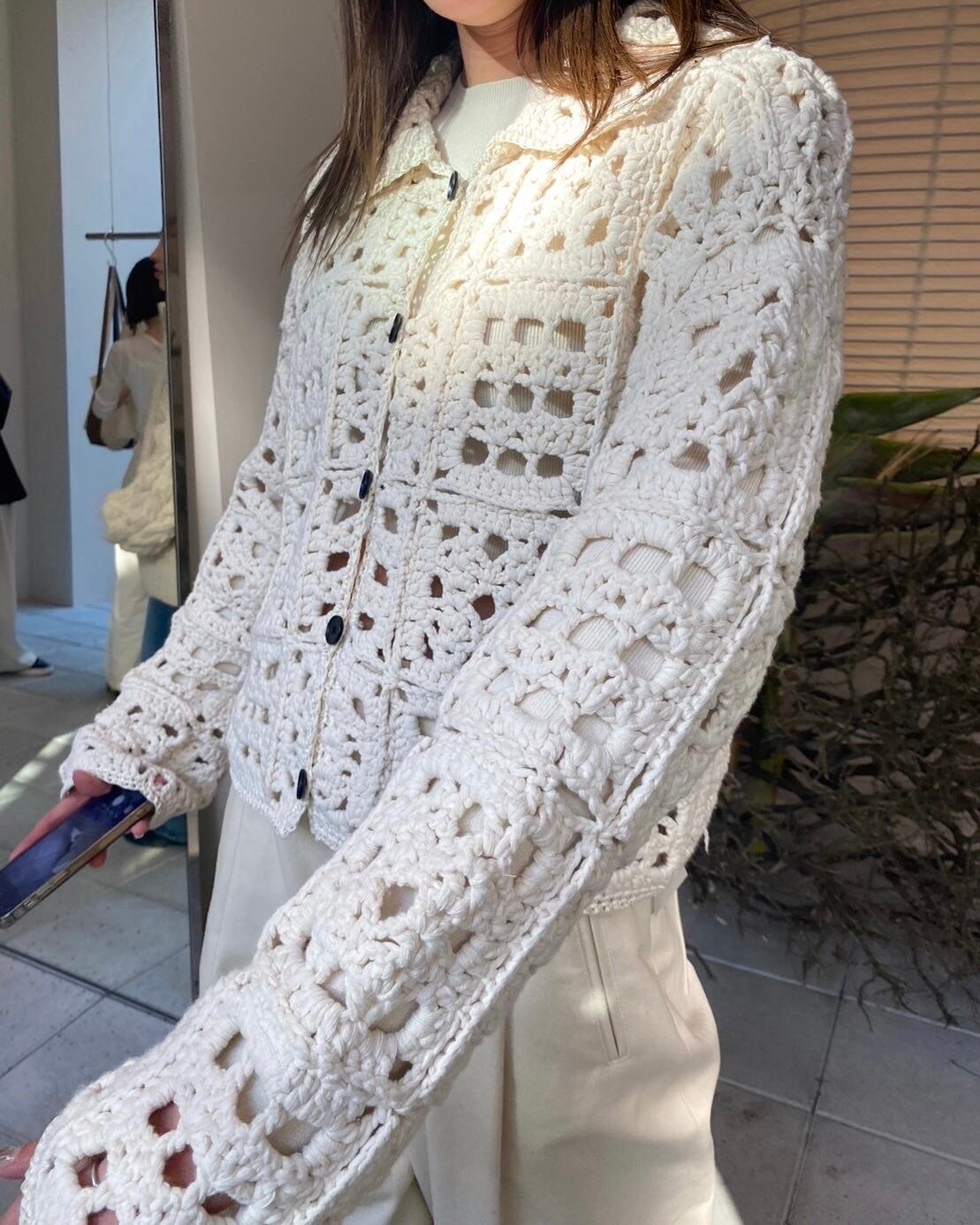 TODAYFUL Crochet Knit Shirts クロシェニットシャツ Ecru | planet3rd TODAYFUL Crochet Knit Shirts クロシェニットシャツ Ecru | planet3rd