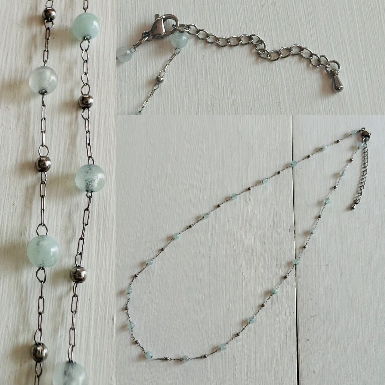 【SELECT】サージカルステンレス 天然石 ネックレス