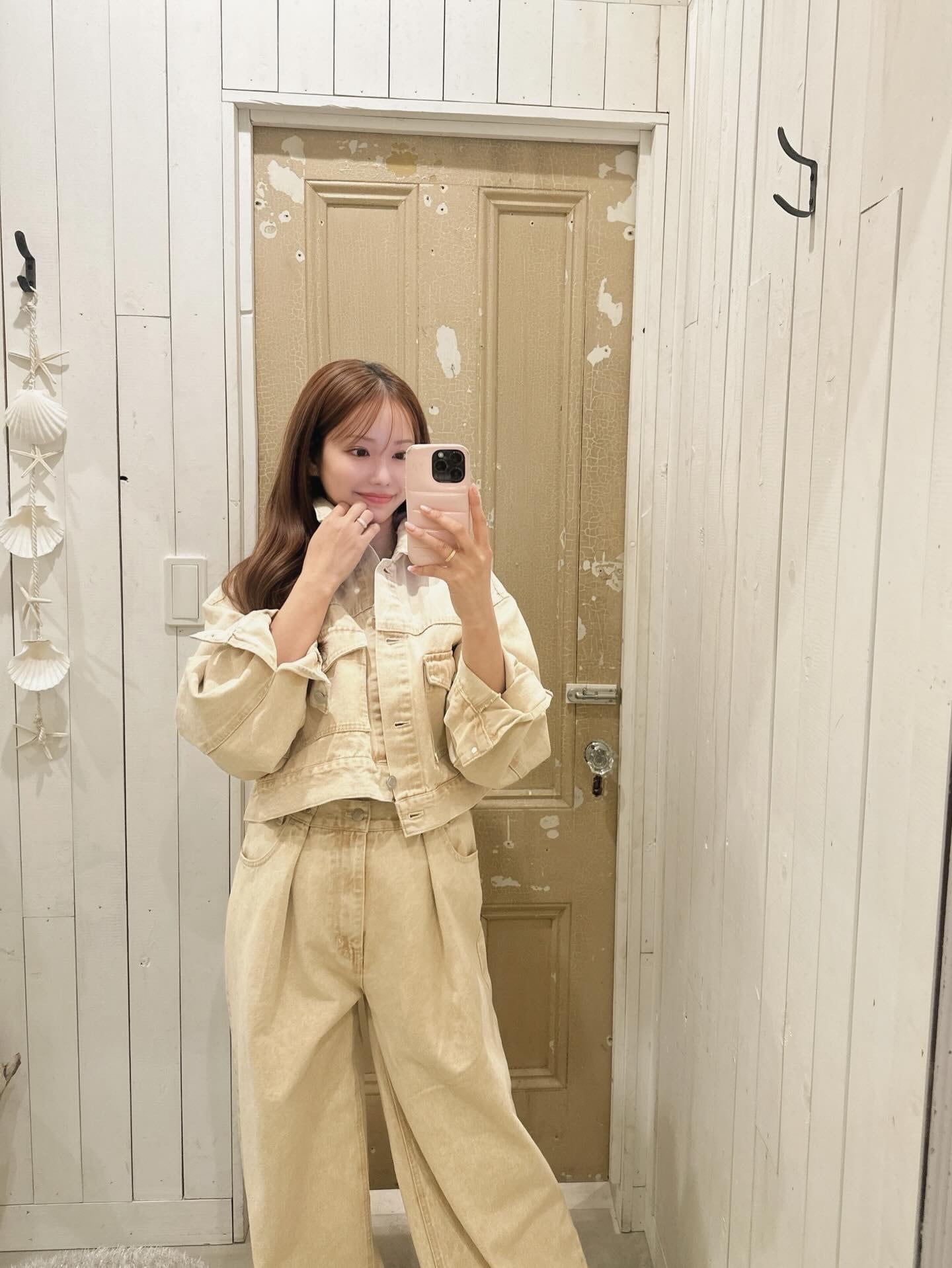 人気【LIFE is】カラーデニムジャケット ¥7,200+tax