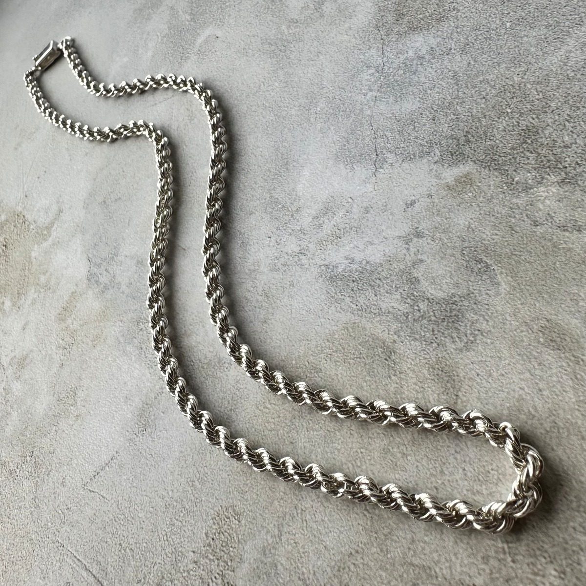 Mexican Rope Chain Vintage Solid Rope Chain Necklace Silver 925 Made in Mexico | Timeless ...