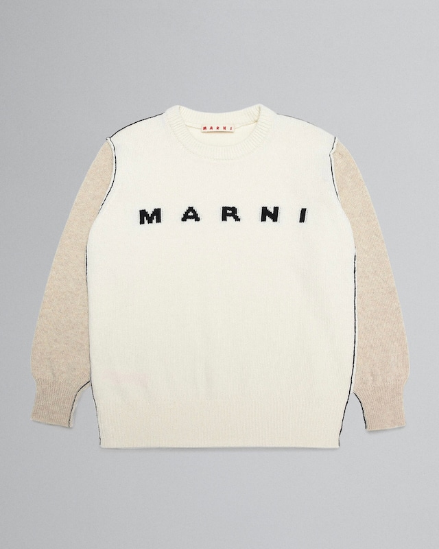 【MARNI kids】MARNI インターシャ ホワイトギャラクシー ニットセーター