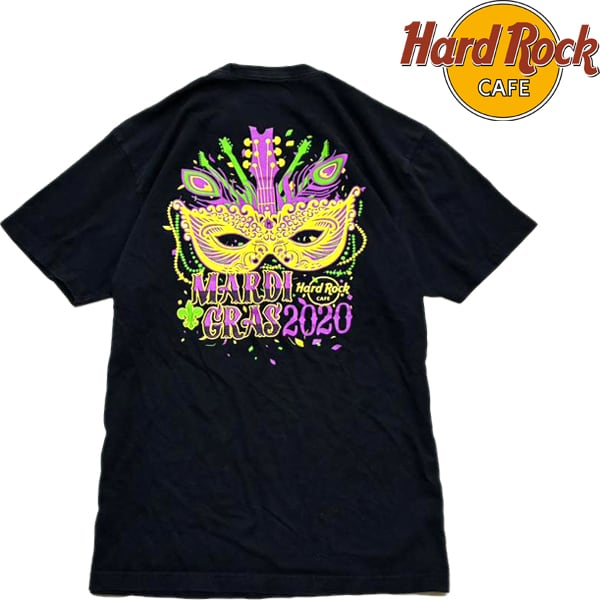 1点物◇ハードロックカフェ黒HRCバックプリントTシャツ古着メンズML