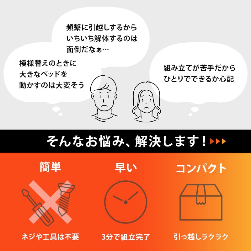【組立式】耐荷重200kg 棚付きシングルベッド すのこフレーム ポケットコイルマットレスセット 3色展開 一人暮らし ワンルーム 幅100cm