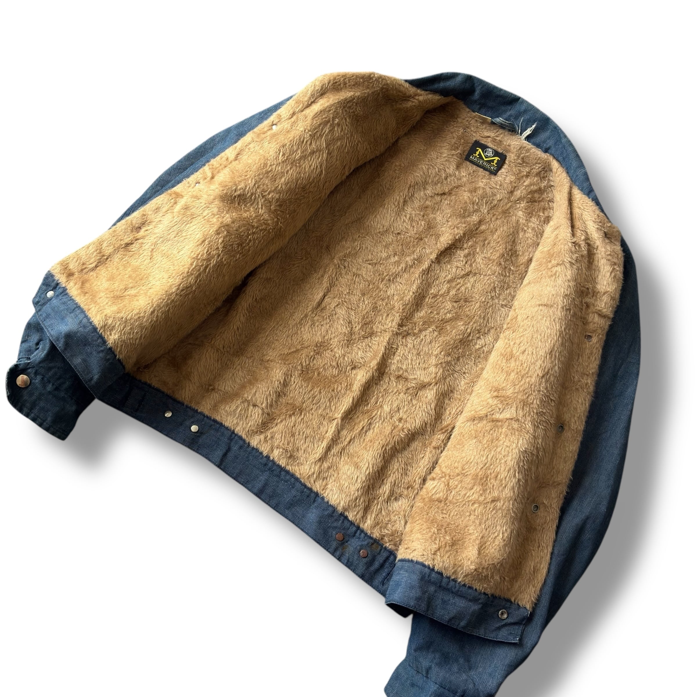 濃紺］70's USA製 Maverick“ボアデニムジャケット“ Blue Bell