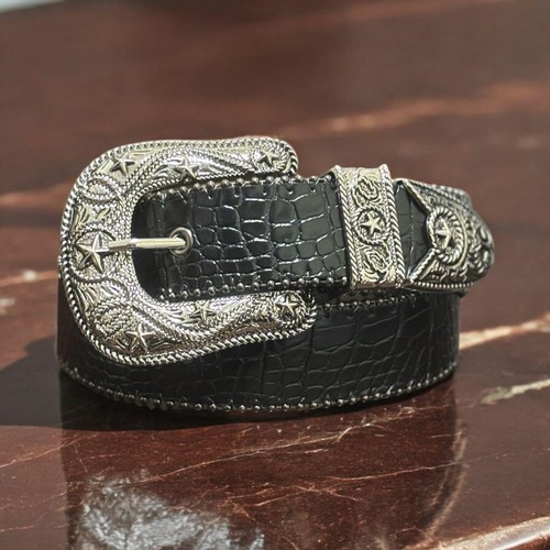 ウエスタンベルト ブラック 黒 アメカジ y2k 古着 ブラック wb72