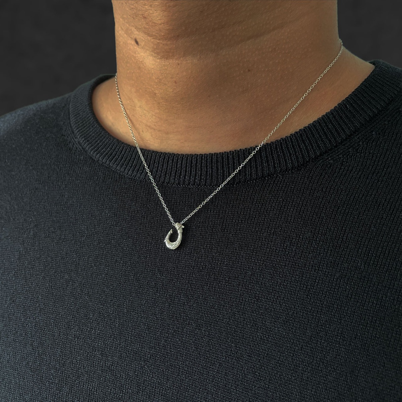 Fishhook Necklace〈S925〉