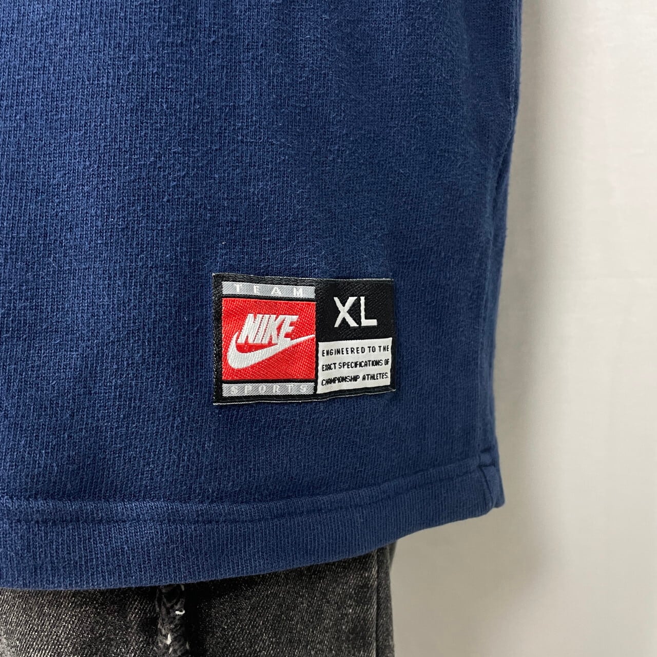 NIKE ナイキ 切り替え 薔薇刺繍 長袖 ポロシャツ ラガーシャツ メンズ