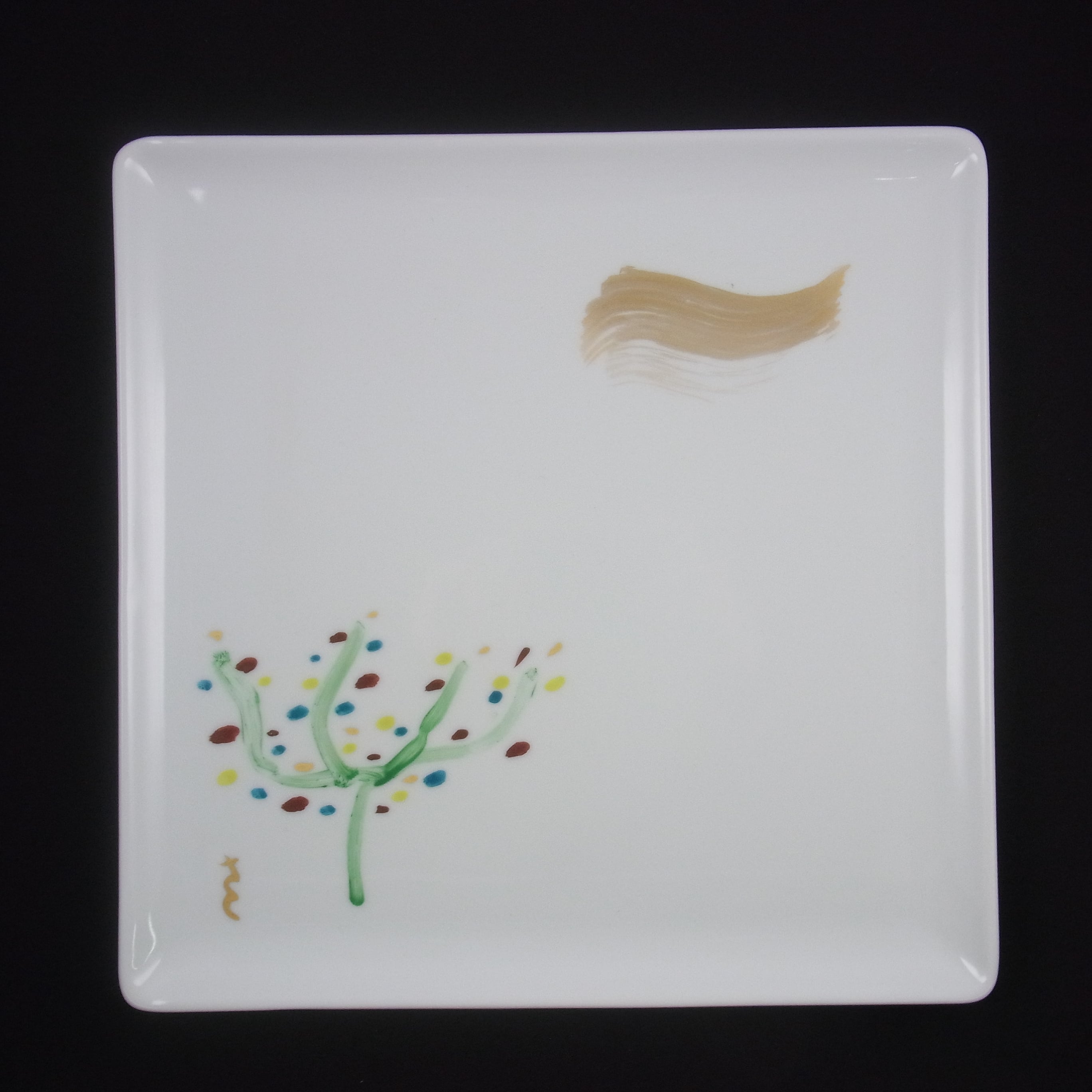 吉村作治アート作品（5）色絵角皿 | 作治屋