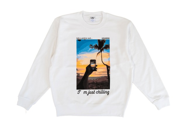 【graphic relaxed sweat】/ white