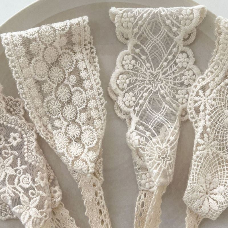 バックリボンレースヘアバンド