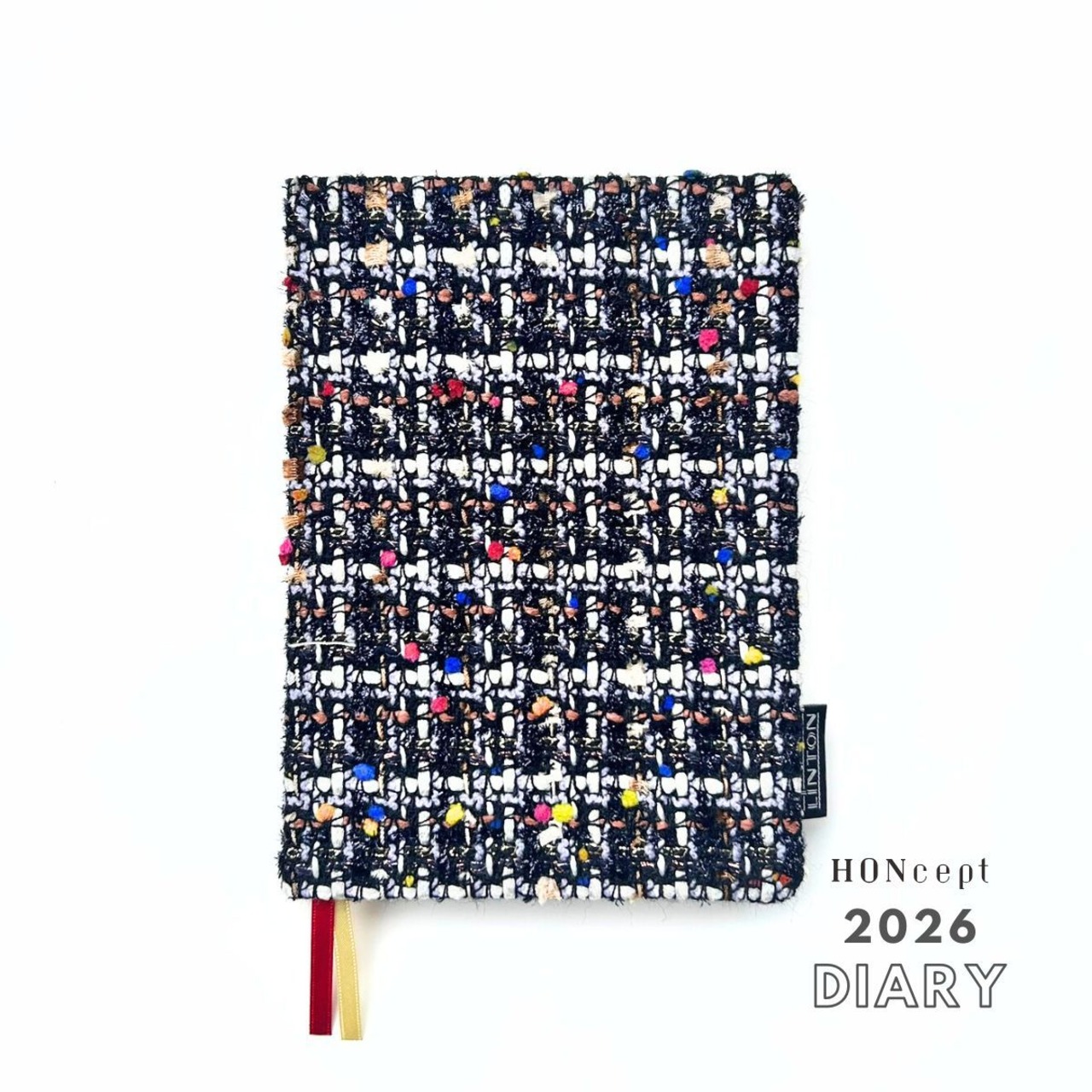 【早期限定価格30％OFF】【2026ダイアリー】Diary LINTON（リントンツイード）生地使用　特別仕様シリーズ　ブラック×ミックスカラー